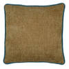 Mars & More Sierkussen met bies 'Lime' 45cm x 45cm, Beige Petrol