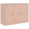 vidaXL Dressoir 99x39x73 cm staal roze