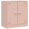 vidaXL Dressoir 67x39x73 cm staal roze