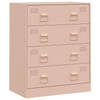 vidaXL Dressoir 67x39x83 cm staal roze