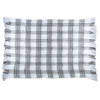 Mars & More Plaid in wollook 'Ruit' Beige, 130x170cm