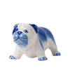 Heinen Delfts Blauw Decoratief figuur 'Bulldog'