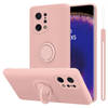 Cadorabo Hoesje geschikt voor Oppo FIND X5 in LIQUID ROZE - Beschermhoes van TPU silicone Case Cover met ring