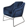 Antonio fauteuil velvet donkerblauw