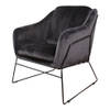 Antonio fauteuil velvet zwart