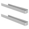 Handdoekstang zonder boren met 2 zelfklevende pads 40 cm zilver aluminium ML design