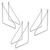 ML-Design 6 stuks plankbeugel 200mm, zilver, metaal, driehoekige plankbeugels, drijvende plankbeugel, draad wandbeugel,
