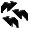 ML-Design 6 stuks plankbeugel 15 cm, zwart, metaal, driehoekige plankbeugels, zwevende plankbeugels, wandbevestiging,