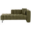 Beliani LANNILS - Chaise longue-Groen-Fluweel