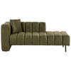 Beliani LANNILS - Chaise longue-Groen-Fluweel