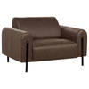 Beliani ASKIM - Fauteuil-Bruin-Polyester