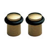 AMIG Deurstopper/deurbuffer - 2x - D20mm - inclusief schroeven - goud  - Deurstoppers