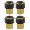 AMIG Deurstopper/deurbuffer - 4x - D30mm - inclusief schroeven - goud  - Deurstoppers