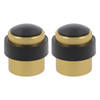 AMIG Deurstopper/deurbuffer - 2x - D30mm - inclusief schroeven - goud  - Deurstoppers