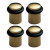 AMIG Deurstopper/deurbuffer - 4x - D20mm - inclusief schroeven - goud  - Deurstoppers