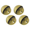 AMIG Deurstopper/deurbuffer - 4x - D45mm - inclusief schroeven - goud  - Deurstoppers