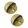 AMIG Deurstopper/deurbuffer - 2x - D45mm - inclusief schroeven - goud  - Deurstoppers