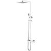 Thermostatische Regendoucheset - Leoni Rimbo - 22cm - Vierkante Hoofddouche - Staafhanddouche - RVS - Chroom