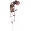 Tuin Steker - Schommelende metalen hond tuinornament 115 x 18 cm