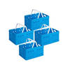 Sunware Square Vouwkrat Blauw 32 liter - 49 x 36 x 24.5 cm - Set van 4 stuks