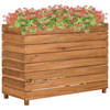 vidaXL Plantenbak verhoogd 100x40x72 cm gerecycled teakhout en staal