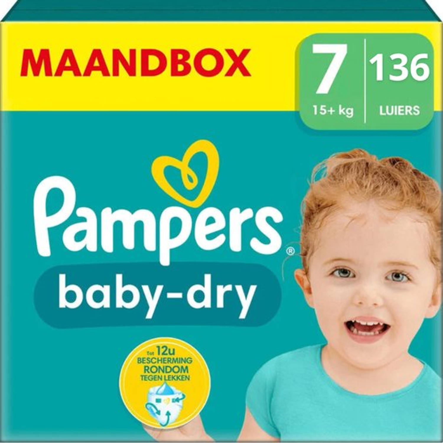 Pampers Baby Dry Luiers Maat 7 136 Luiers Maandbox