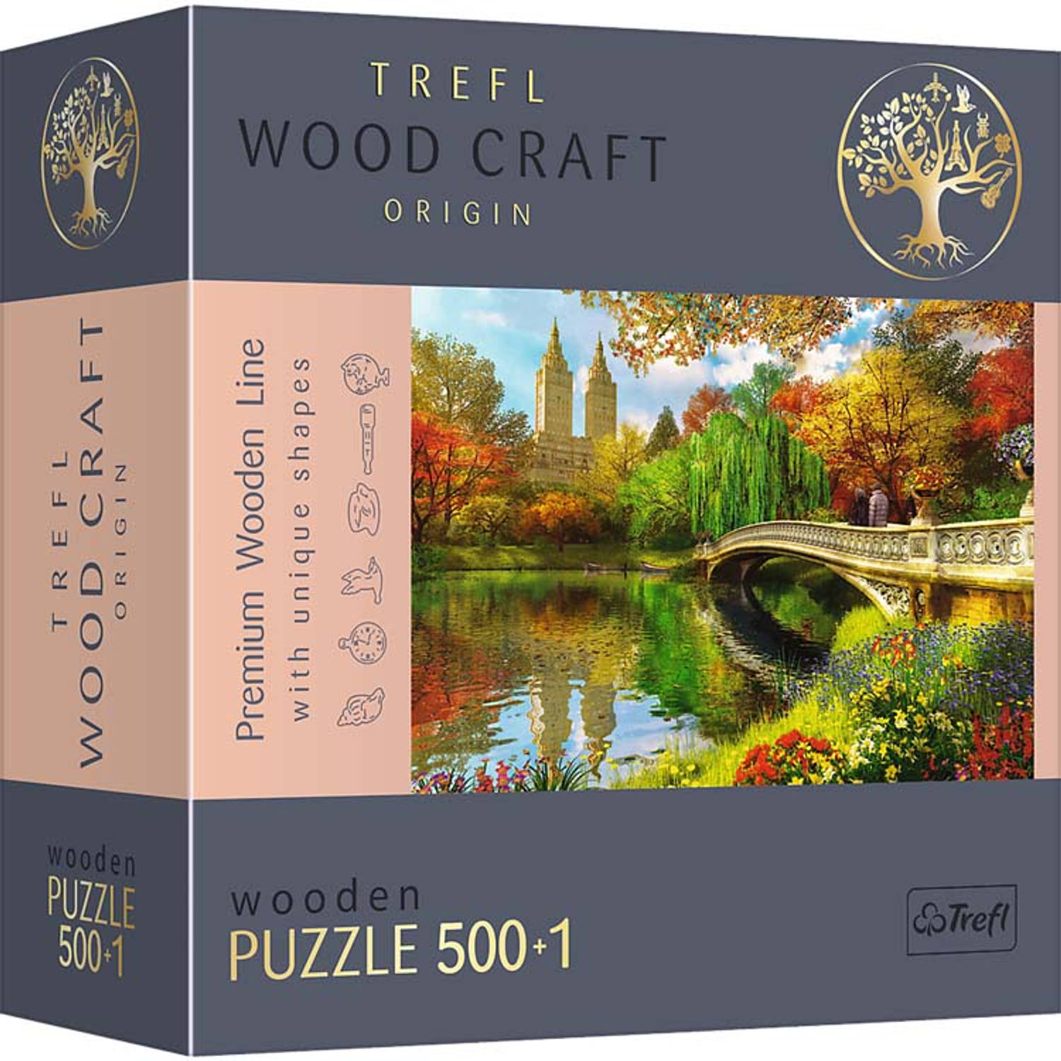 Trefl Wooden Puzzle Central Park, NY 500+1 stuks