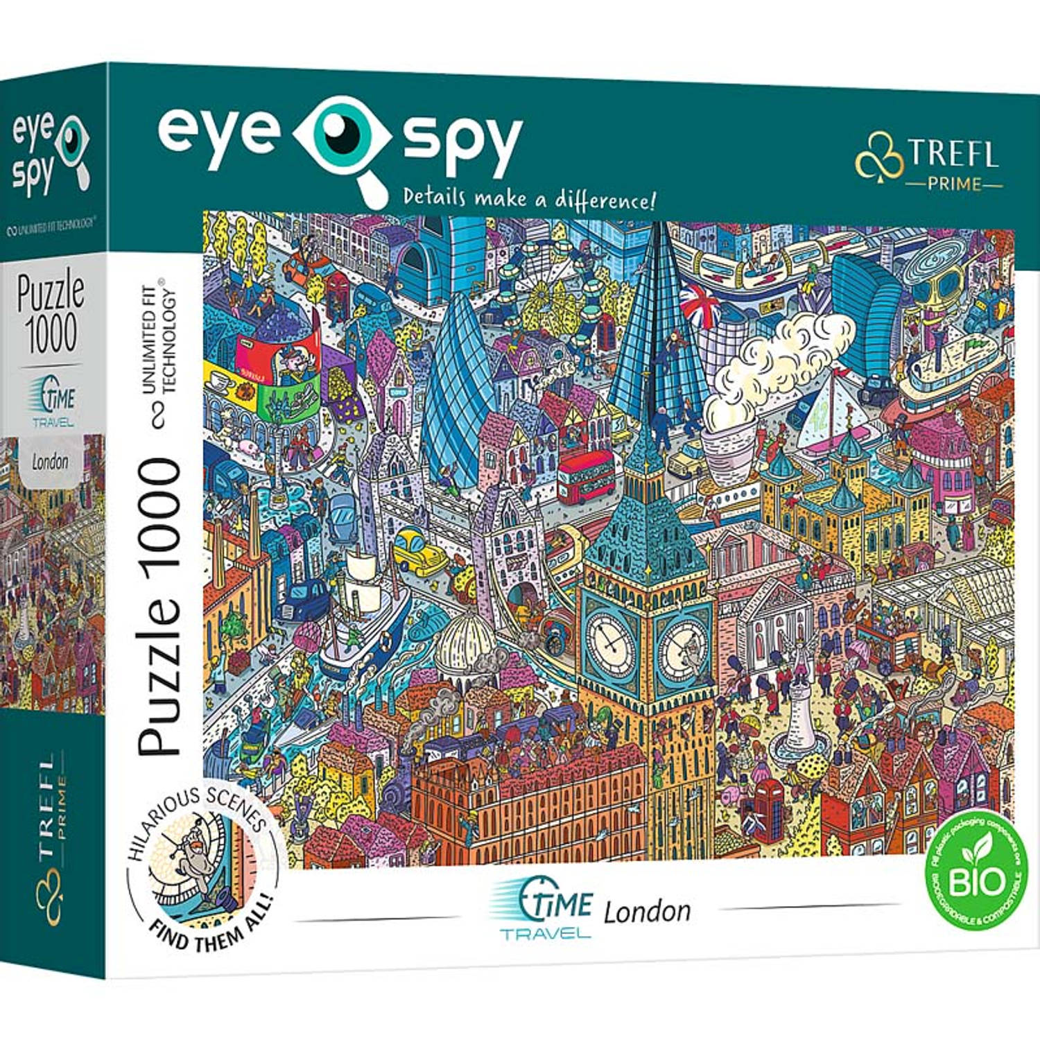 Trefl Trefl - Puzzles - 1000 UFT EYE-SPY" - Time Travel: London, United Kingdom_FSC Mix 70%"