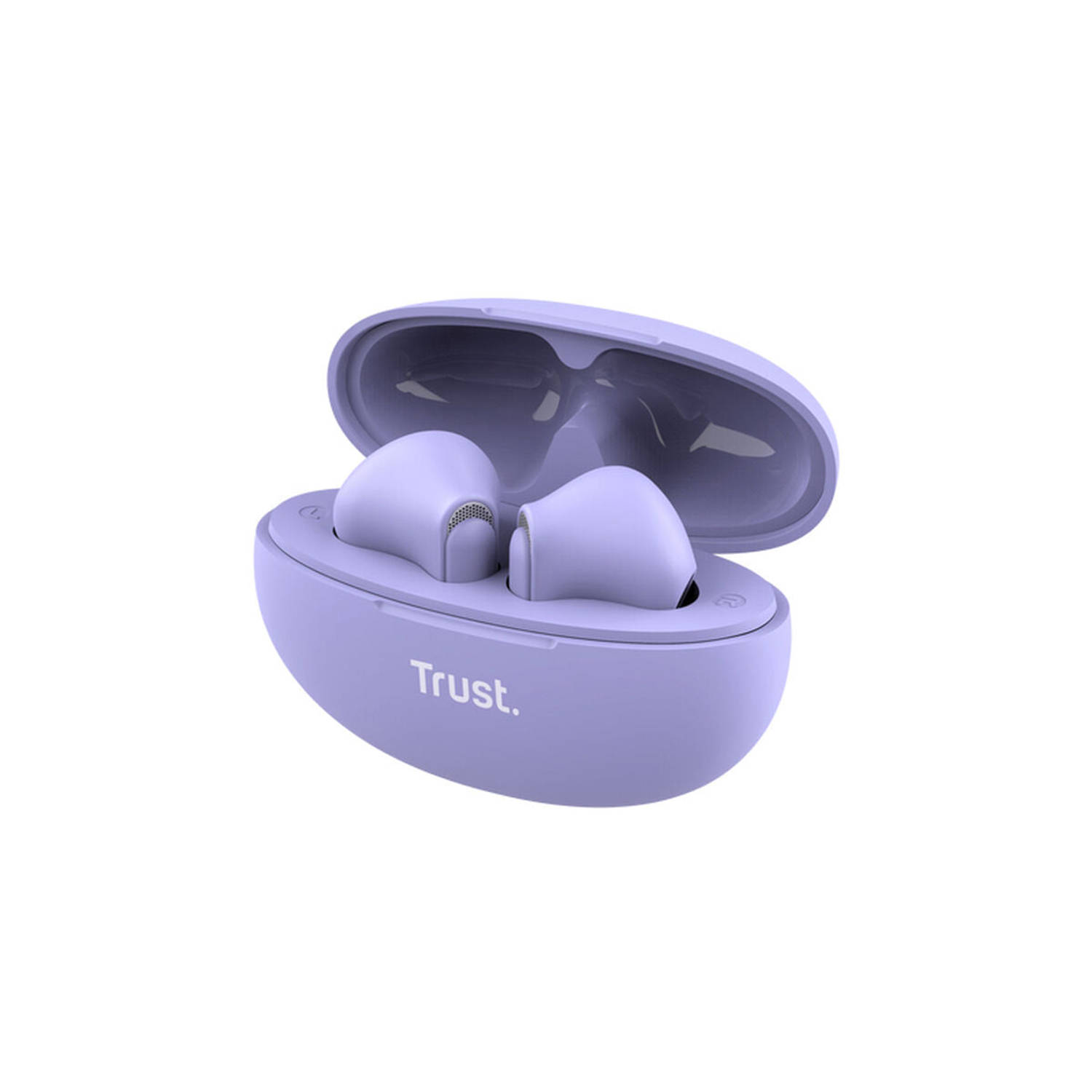 Trust Yavi Bluetooth Earphones - Volledig Draadloze Oordopjes met Noise-Cancelling Microfoons - Paars