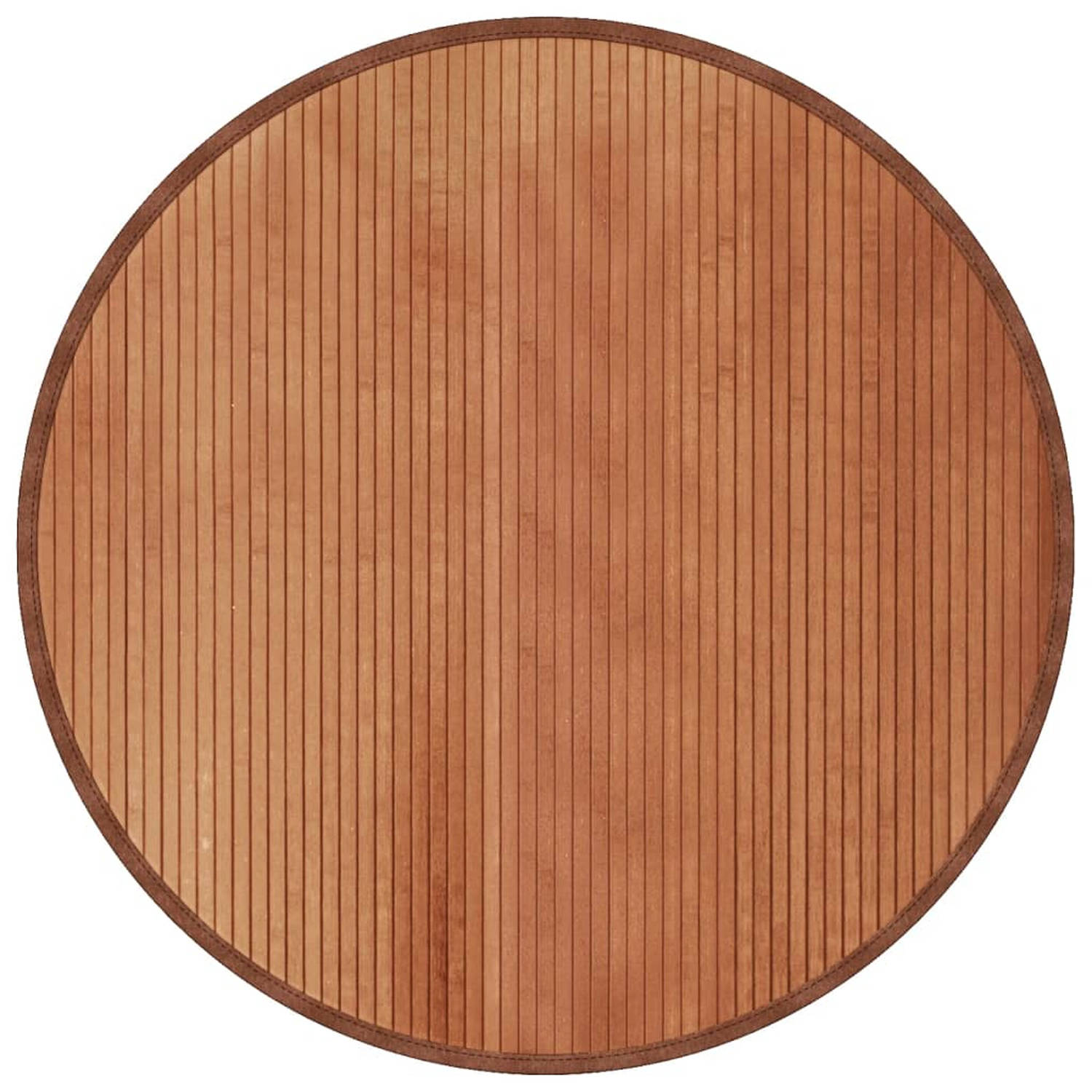 vidaXL Vloerkleed rond 100 cm bamboe bruin