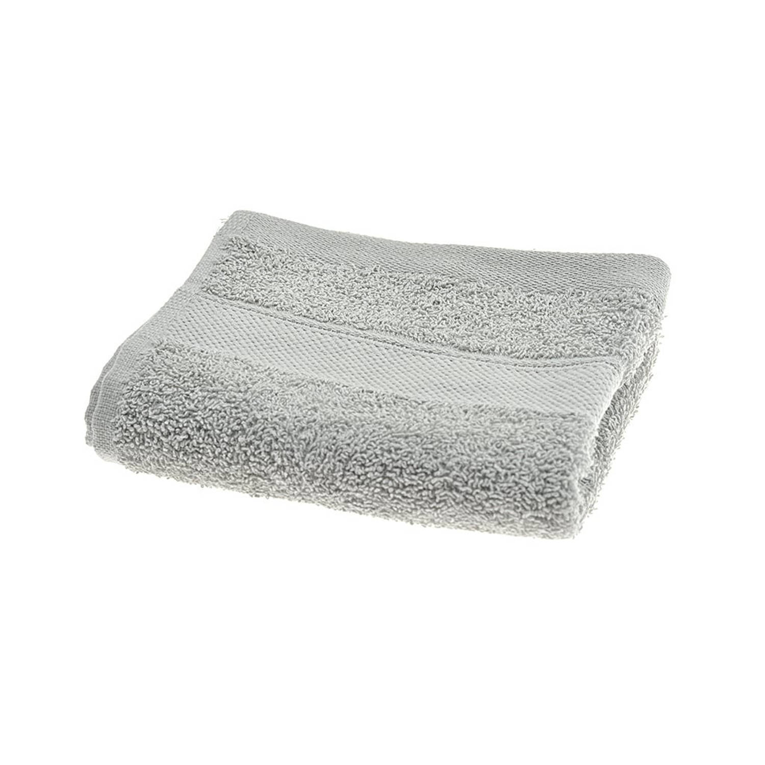Handdoek van katoen - Lichtgrijs - 30 x 50 cm