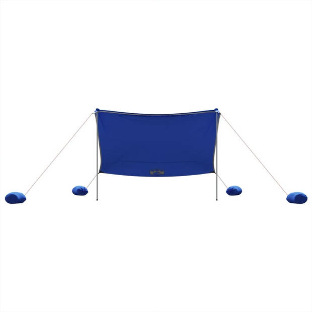 vidaXL Strandluifel met zandankers 304x300 cm blauw