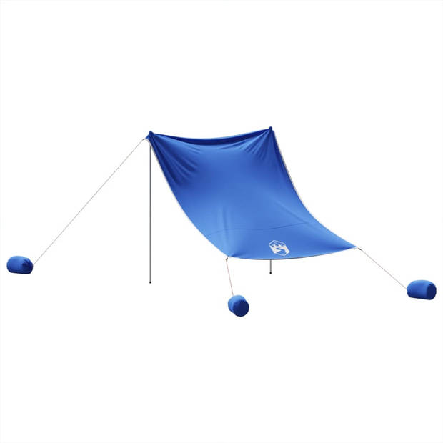 vidaXL Strandluifel met zandankers 214x236 cm blauw