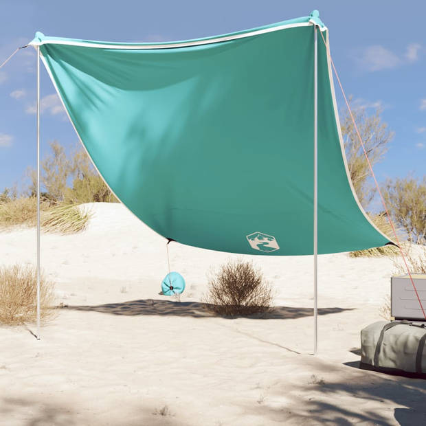 vidaXL Strandluifel met zandankers 214x236 cm groen