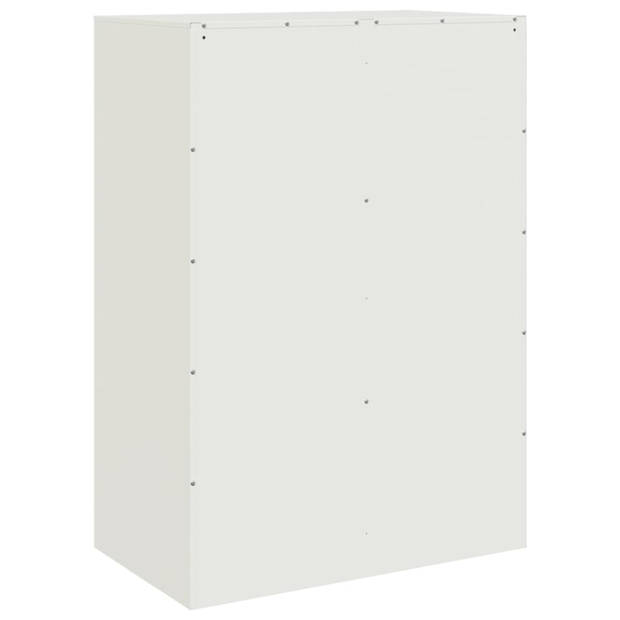 vidaXL Hoge kast 67x39x95 cm staal wit