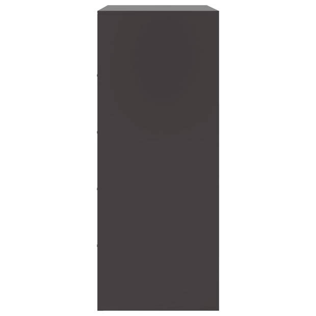 vidaXL Hoge kast 67x39x95 cm staal zwart