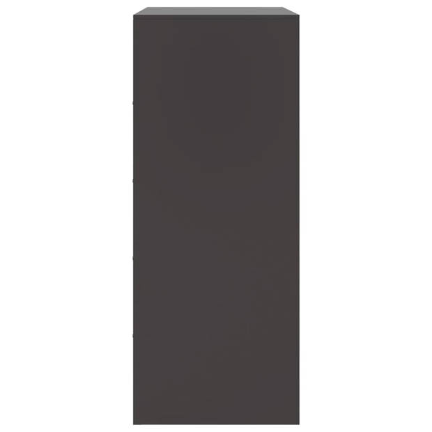 vidaXL Hoge kast 67x39x95 cm staal zwart