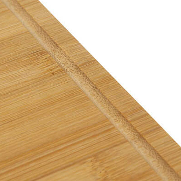 5Five Keuken snijplanken set van 2x stuks met druiprand - bamboe hout - 35 x 25 cm/22 x 15 cm - Snijplanken