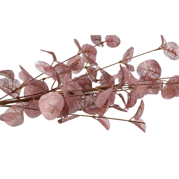 DK Design Kunstbloem Eucalyptus tak Silk - 72 cm - oudroze - Kunstbloemen