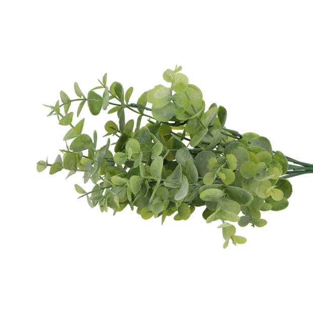 DK Design Kunstbloem Eucalyptus tak bundel - 33 cm - groen - Kunstbloemen