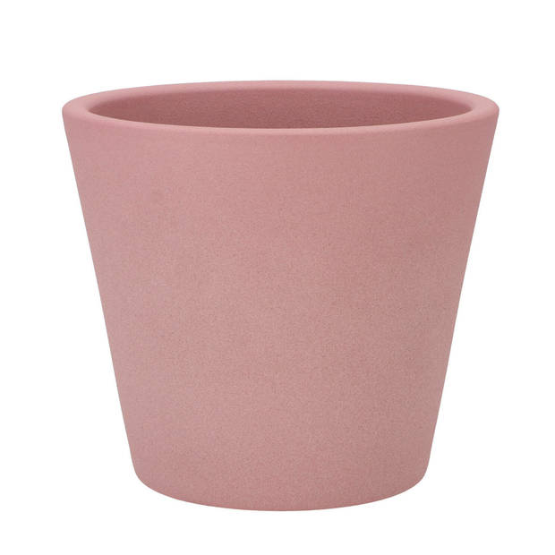 DK Design bloempot/plantenpot - 2x - Vinci - lichtroze mat - voor kamerplant - D19 x H21 cm - Plantenpotten