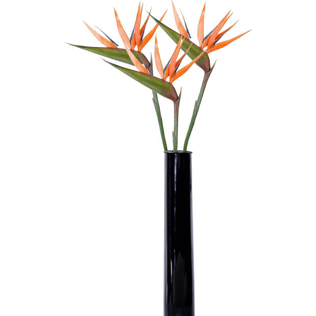 Emerald Kunstbloem Strelitzia - 3x - 90 cm - losse tak - kunst zijdebloem - Paradijsvogelplant - Kunstbloemen