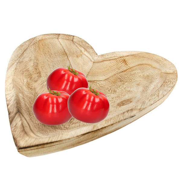 Esschert Design kunstfruit decofruit - 3x - tomaat/tomaten - ongeveer 6 cm - rood - Kunstbloemen