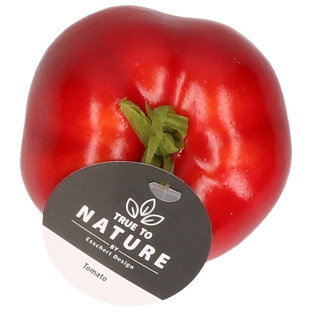 Esschert Design kunstfruit decofruit - 3x - tomaat/tomaten - ongeveer 6 cm - rood - Kunstbloemen