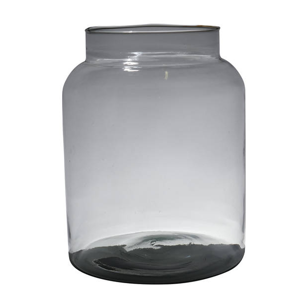 Hakbijl Glass Bloemenvaas Shape - transparant - eco glas - D19 x H25 cm - Melkbus vaas - Vazen