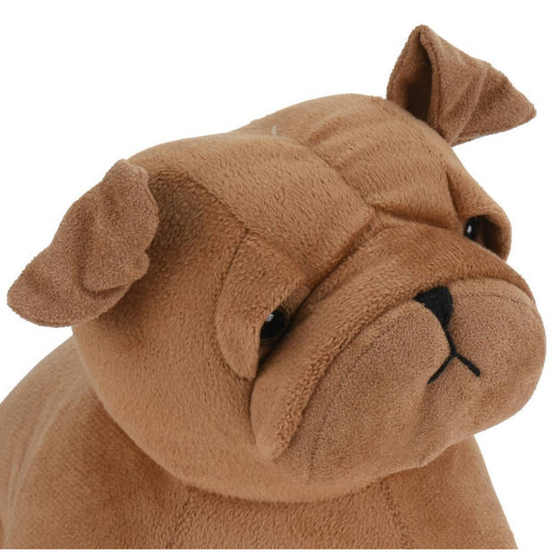 H&S Collection Deurstopper 1 kilo gewicht - Waakhondje - Franse Bulldog bruin - 18 x 15 cm - Deurstoppers