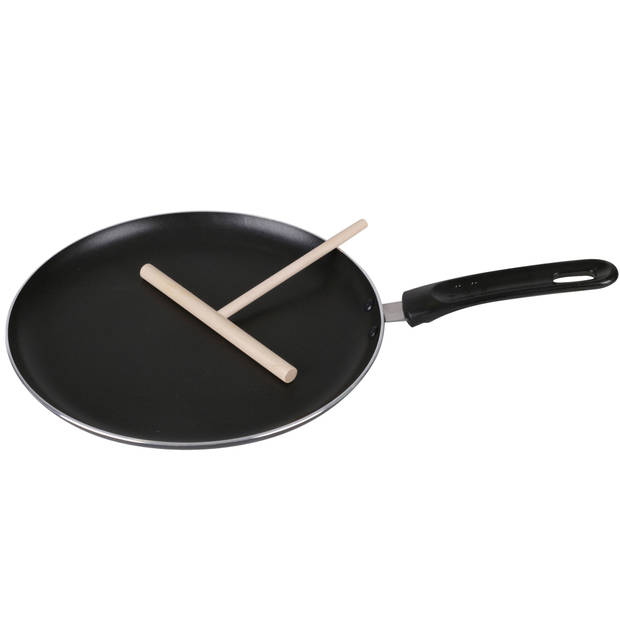 Chef Traiteur Pannenkoekenpan - alle warmtebronnen geschikt - zwart - dia 26 cm - Koekenpannen