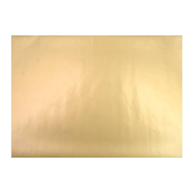 Decoratie plakfolie - goud metallic kleur - 45 cm x 200 cm - zelfklevend - Meubelfolie