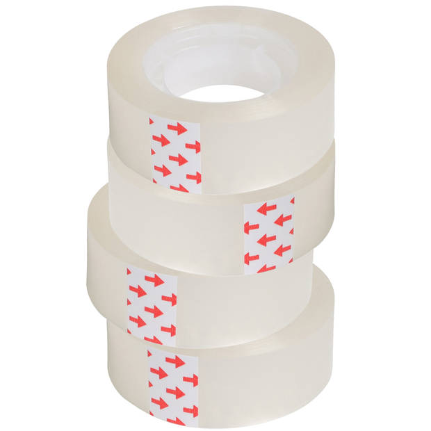 Plakband rolletjes - voor in plakbandhouder - 10x - transparant - 15mm x 30m - Plakband