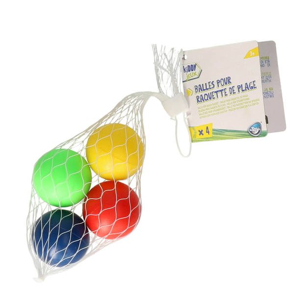 Summertime Beachball set - hout - groen - strand sport speelset - met 5x balletjes - Beachballsets